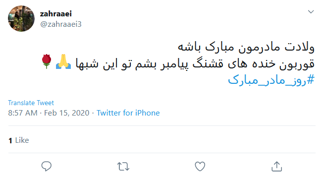 تبریک کاربران فضای مجاز به مناسبت روز مادر