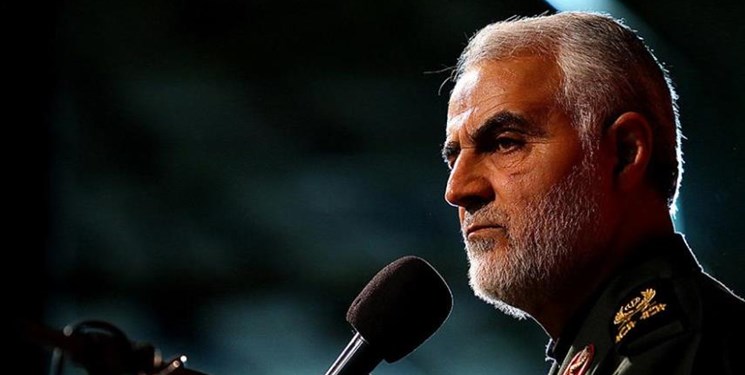 تصویری زیبا از سنگ مزار جدید شهید سلیمانی
