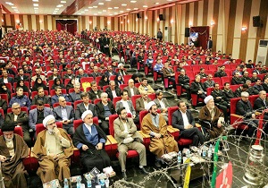 مراسم بزرگداشت چهلمین روز شهادت سردار سلیمانی با حضور دانش آموزان قزوینی