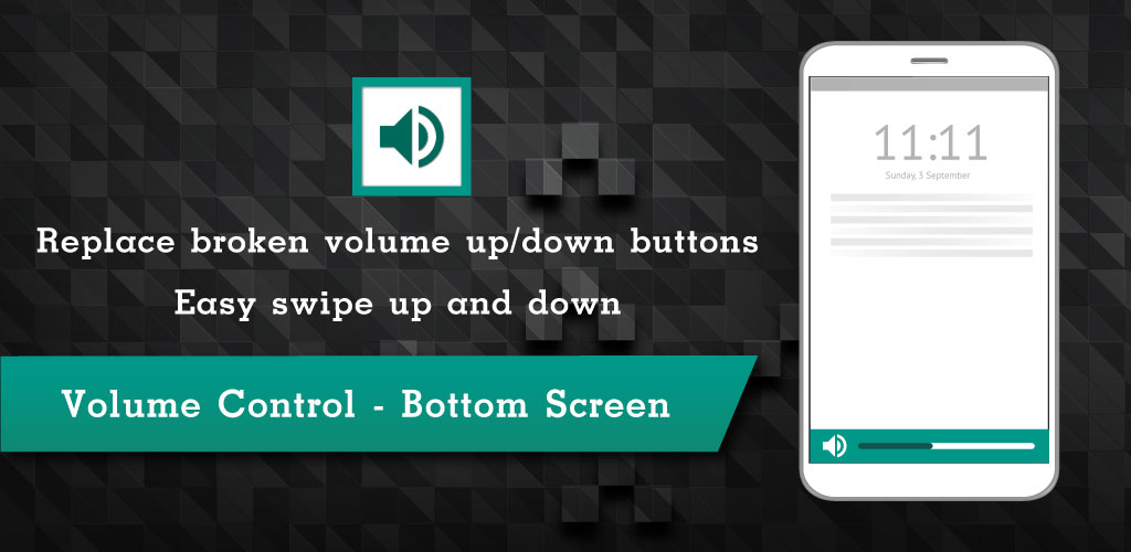 دانلود Volume Control - Bottom Screen 1.2.1 - برنامه کلید مجازی کنترل ولوم دستگاه اندروید