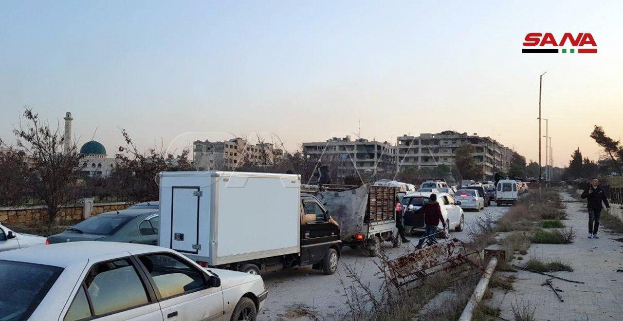 ساکنان حلب در راه بازگشت به شهرشان+ تصاویر