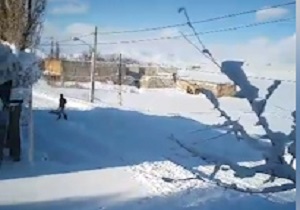 روستای «معصوم‌آباد» جامه سفید بر تن کرد + فیلم