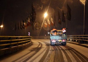 برف روبی خیابان‌ها و معابر قزوین