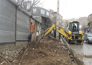 بازگشایی معبر تصرف شده در حسن آباد سنندج