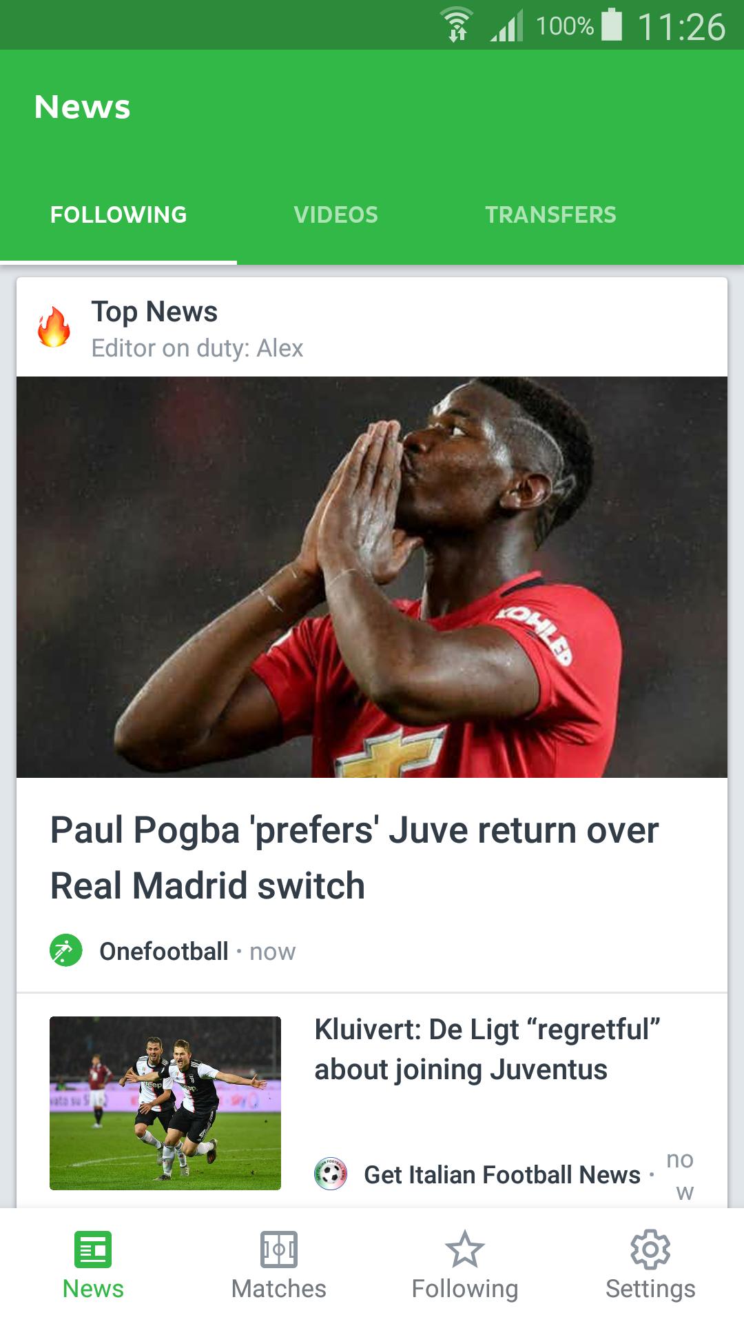 دانلود Onefootball v11.19.0.448 - نرم افزار نمایش نتایج فوتبال