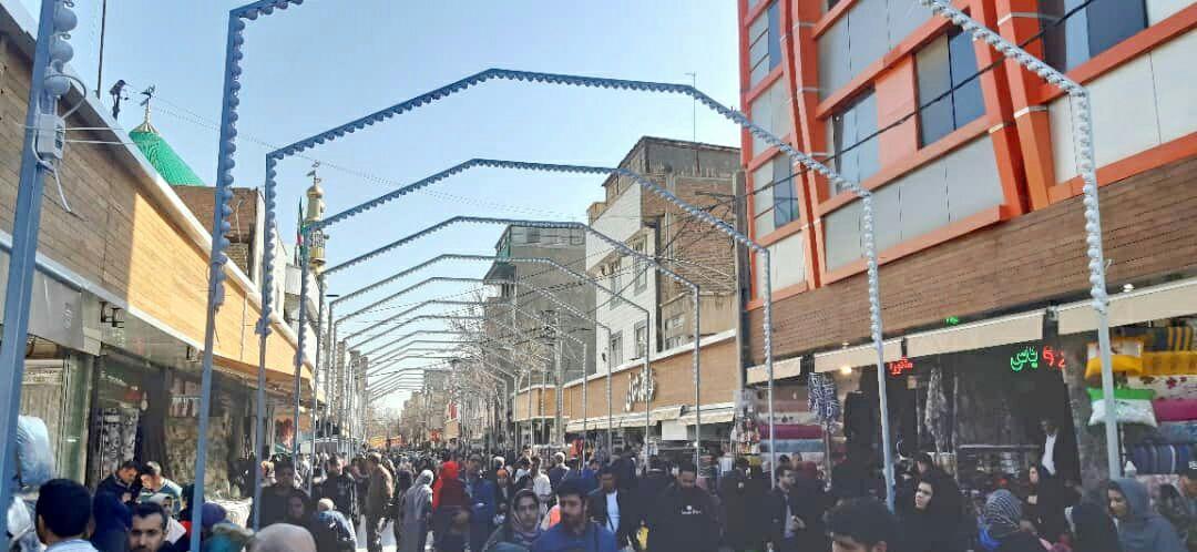 اجرای تونل نور بازار عبدل آباد در آستانه نوروز