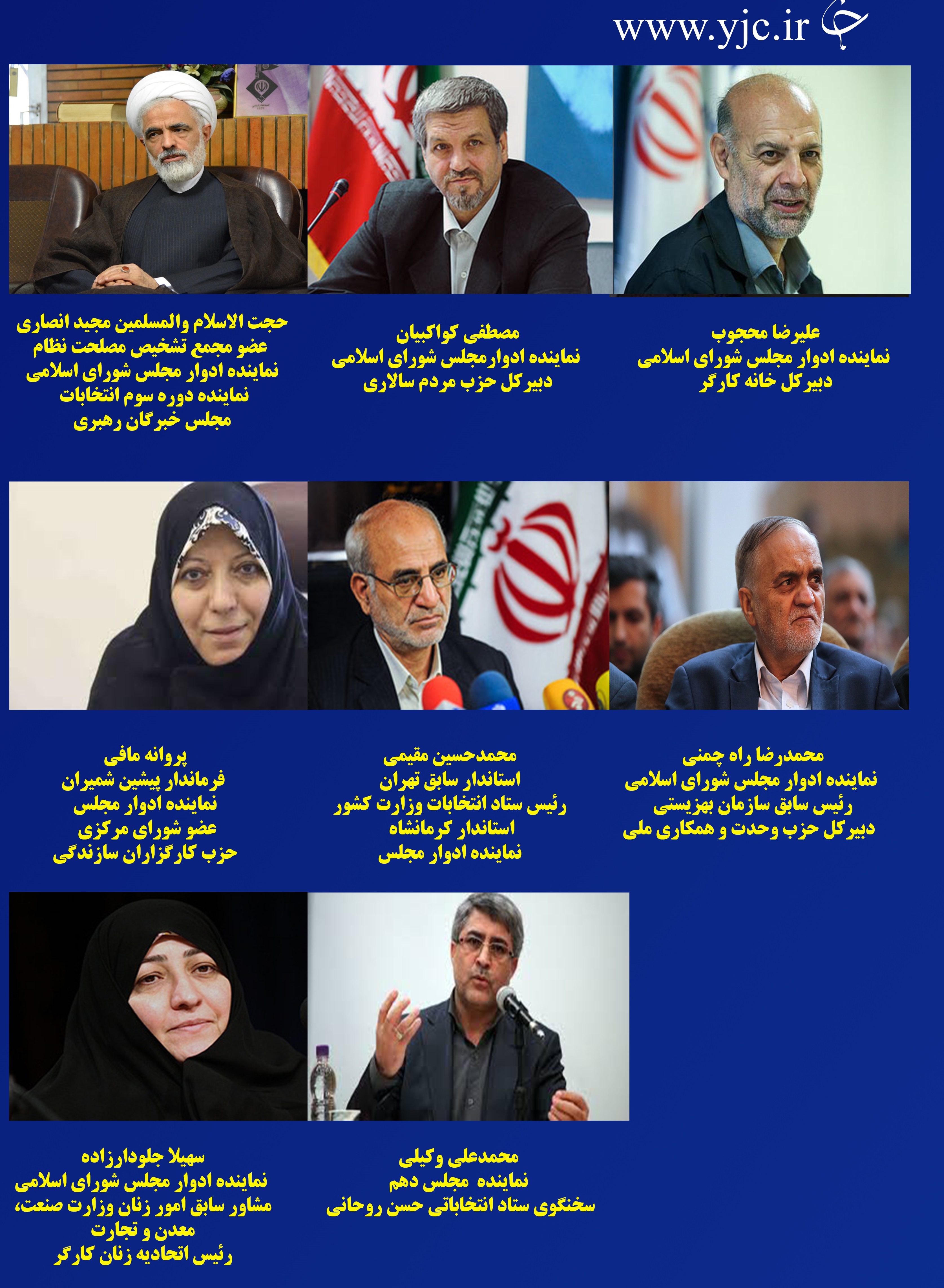 اینفوگرافی افراد شاخص لیست وحدت اصولگرایان