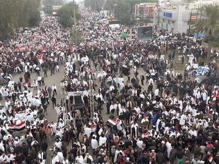 کلیپ دیدنی «آمریکا برو بیرون» همزمان با راهپیمایی میلیونی مردم عراق