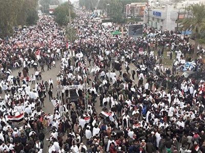 کلیپ دیدنی &laquo;آمریکا برو بیرون&raquo; همزمان با راهپیمایی میلیونی مردم عراق
