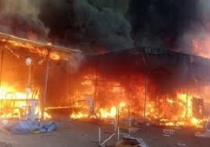 آتش سوزی در بازار تاریخی حاج ملک