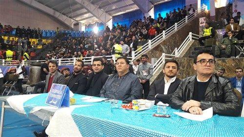 حضور ۳ قهرمان المپیک در سالن مسابقات کشتی فرنگی جام تختی