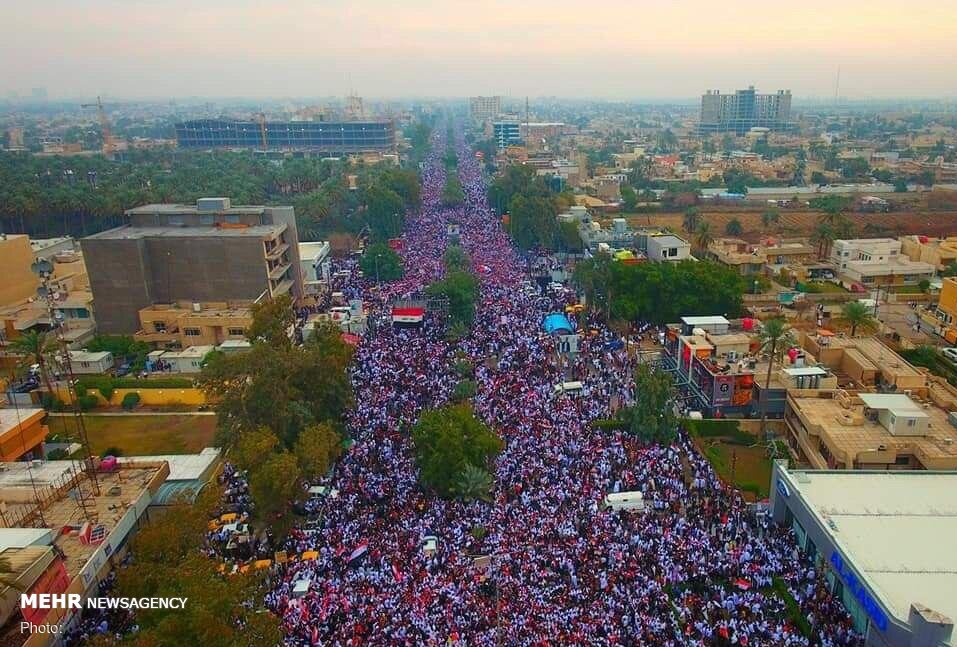 تلاش BBC فارسی برای عادی جلوه دادن اعتراض میلیونی ضدآمریکایی عراق