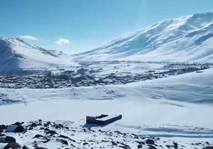 روستای ونایی رخت زمستانی به تن کرد + فیلم