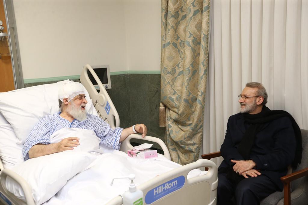 لاریجانی  از حجت&zwnj;الاسلام شهیدی عیادت کرد