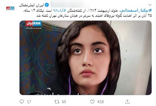 تکرار دروغ ضد انقلاب توسط سفیر رژیم صهیونیستی در سازمان ملل/ علت مرگ نیکتا اسفندانی چه بود؟