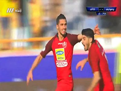 گل اول پرسپولیس به تراکتور توسط علیپور + فیلم