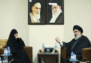 دیدار و گفت&zwnj;وگوی صمیمانه سید حسن نصرالله با فرزند شهید قاسم سلیمانی + فیلم