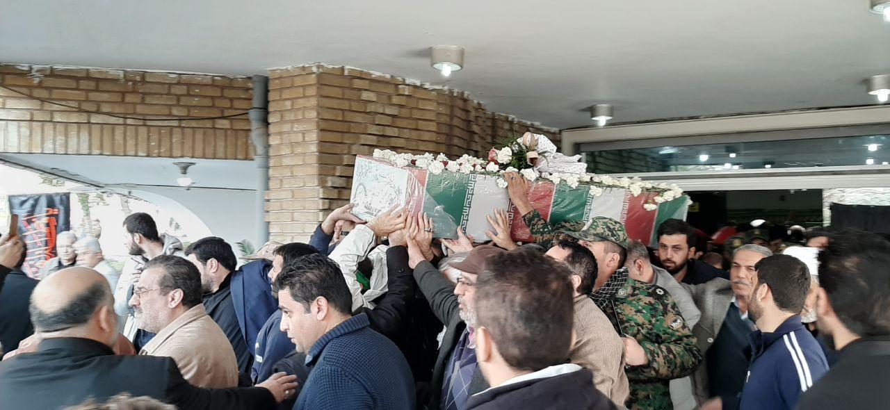 برگزاری مراسم تشیع و خاکسپاری شهید گمنام در مجموعه ورزشی آزادی