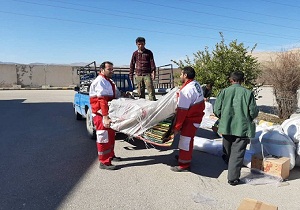 هلال احمر ناجی ۶۶ خانوار گرفتار در باران و برف در باغملک