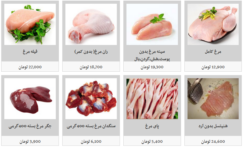 قیمت گوشت مرغ قطعه بندی در غرفه&zwnj;های تره بار