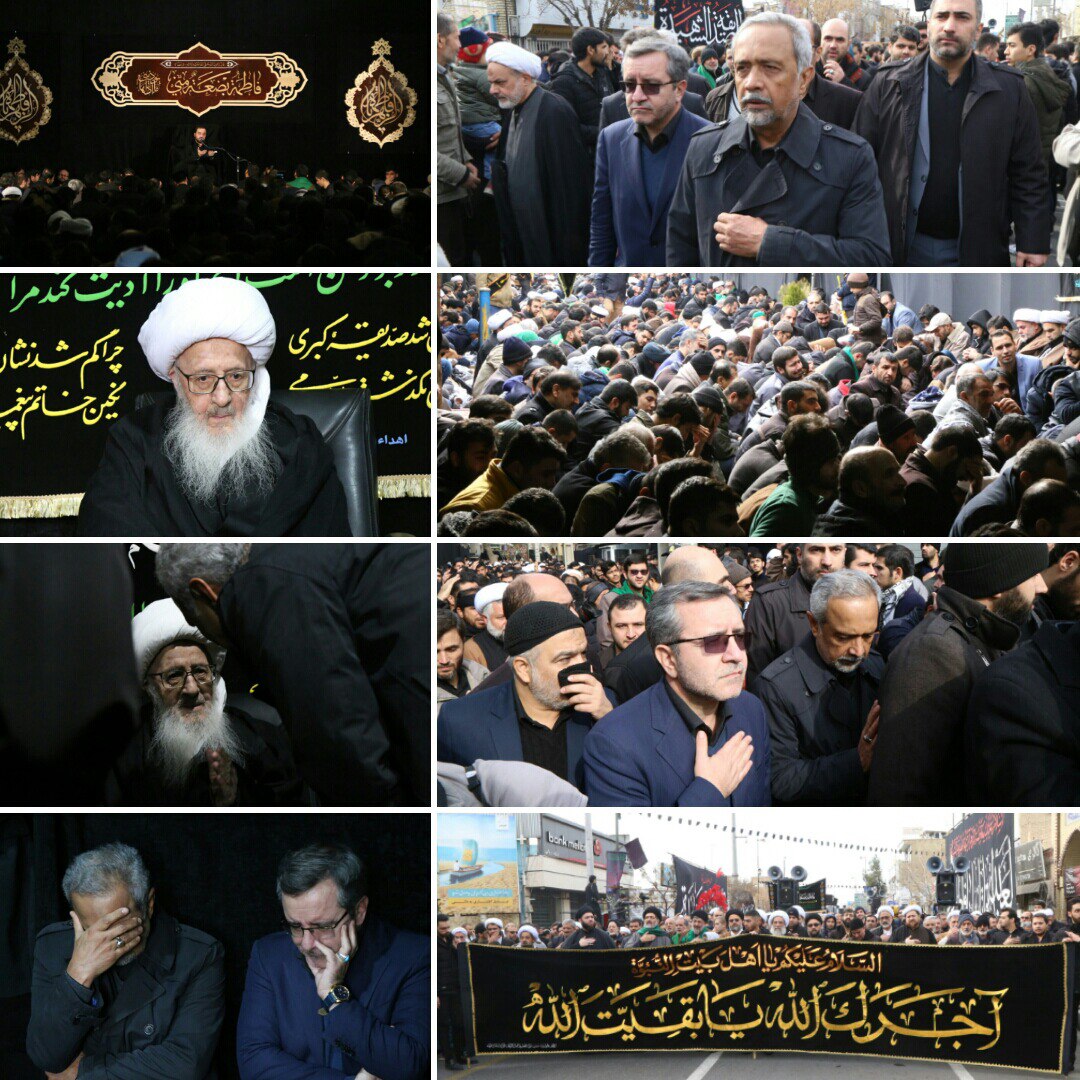 نهاوندیان در مراسم عزاداری بیوت مراجع تقلید شرکت کرد