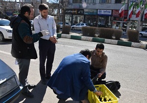 توزیع مواد ضد عفونی کننده در مهدیشهر