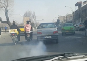 تردد پژو ۴۰۵ دودزا در میدان شوش + فیلم