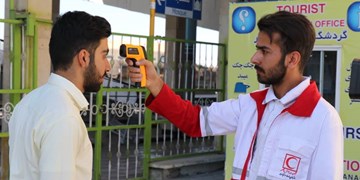 تب‌سنجی مسافران ورودی به بجنورد در ترمینال
