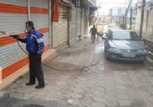 ضدعفونی شهرهای کردستان ادامه دارد