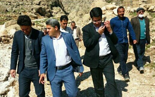 بازدید از تنگه زنجیره علیا به منظور تسریع در مرمت