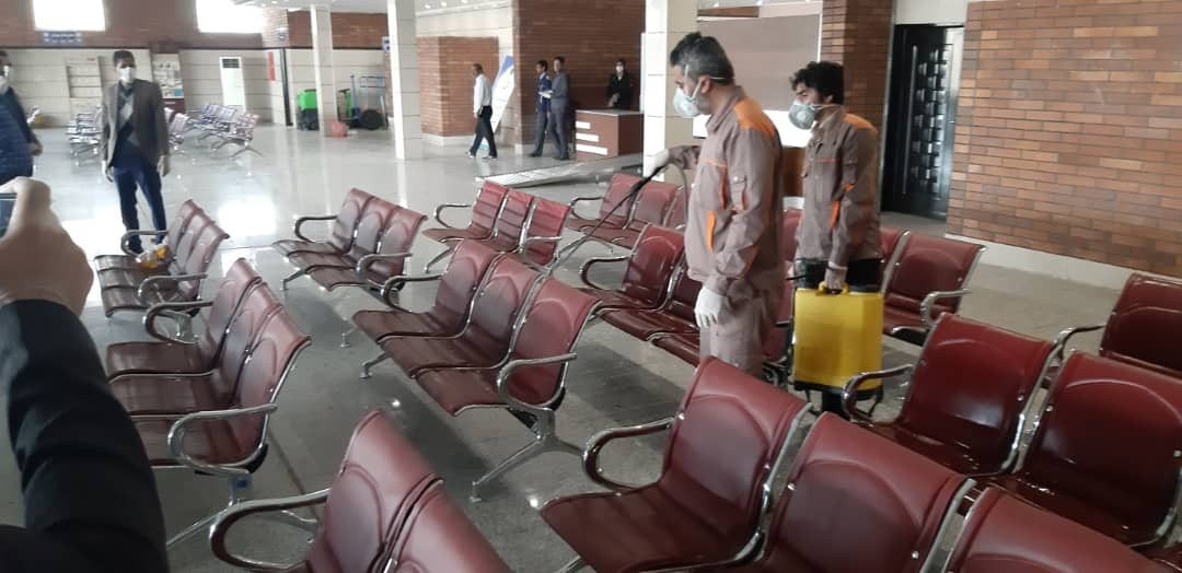 اقدامات پیشگیرانه ایستگاه راه&zwnj; آهن جنوب شرق زاهدان برای مقابله با ویروس کرونا