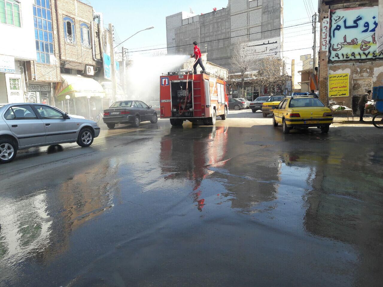 مصرف ۵۰ هزار لیتر مواد ضدعفونی در شهرستان عجب‌شیر