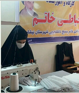 اهدای ۴هزار ماسک به مردم نیشابور توسط بسیج دانشجویی نیشابور