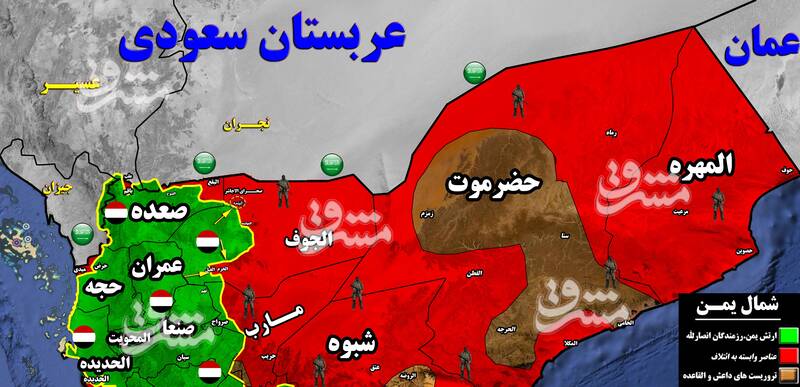 آخرین تحولات میدانی شمال یمن/ پیشروی طوفانی رزمندگان یمنی در شمال غرب و جنوب غرب بخش الجوف + نقشه میدانی