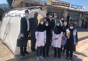 برپایی ایستگاه آموزش همگانی کرونا ویروس شبکه بهداشت و درمان اندیکا