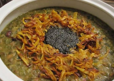 طرز تهیه آش سبزی شیرازی