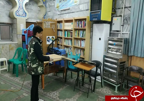 ضدعفونی مساجد شلوغ شهر سمنان در اقدام بسیجیان جهادی