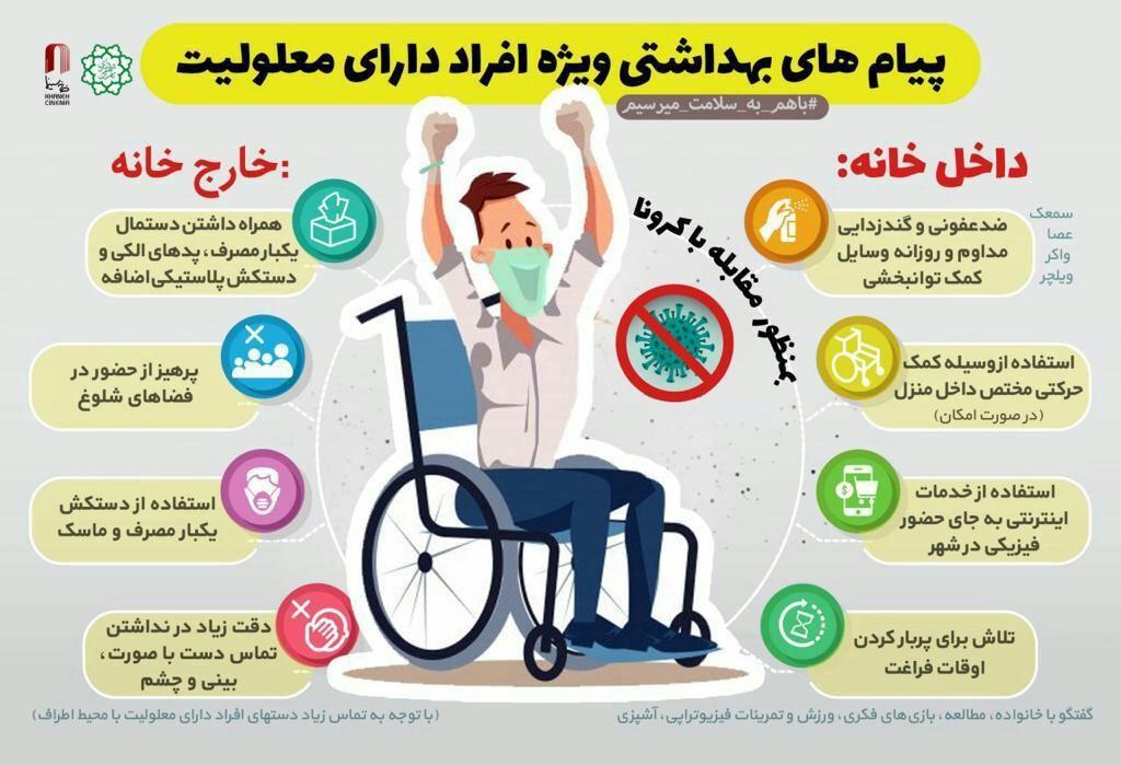 معلولان در مقابل کرونا چه کنند؟ +اینفوگرافیک