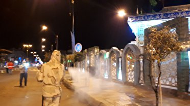 گند زدایی و ضدعفونی معابر و اماکن عمومی گیلان