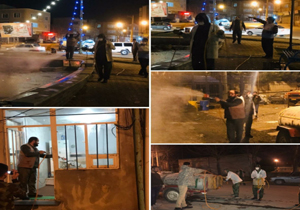 جهادگران بسیجی مهاباد، همچنان پای کار