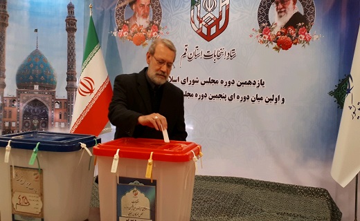 لاریجانی رای خود را در صندوق انداخت