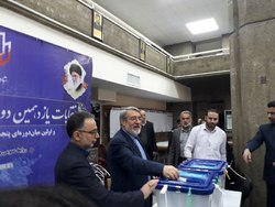 وزیر کشور رأی خود را به صندوق انداخت