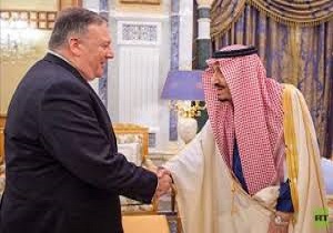دیدار وزیر خارجه آمریکا و پادشاه عربستان