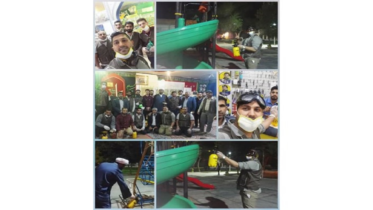 ضدعفونی شدن مناطق محروم توسط دانشجویان