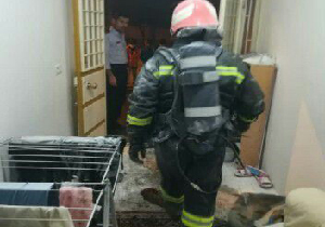 مهار آتش سوزی منزل مسکونی در مهاباد