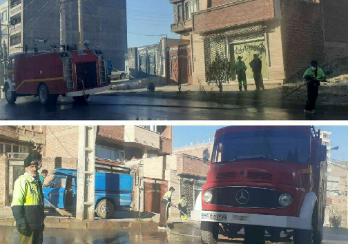رفع آلودگی و شستشوی معابر سطح شهر در مهاباد