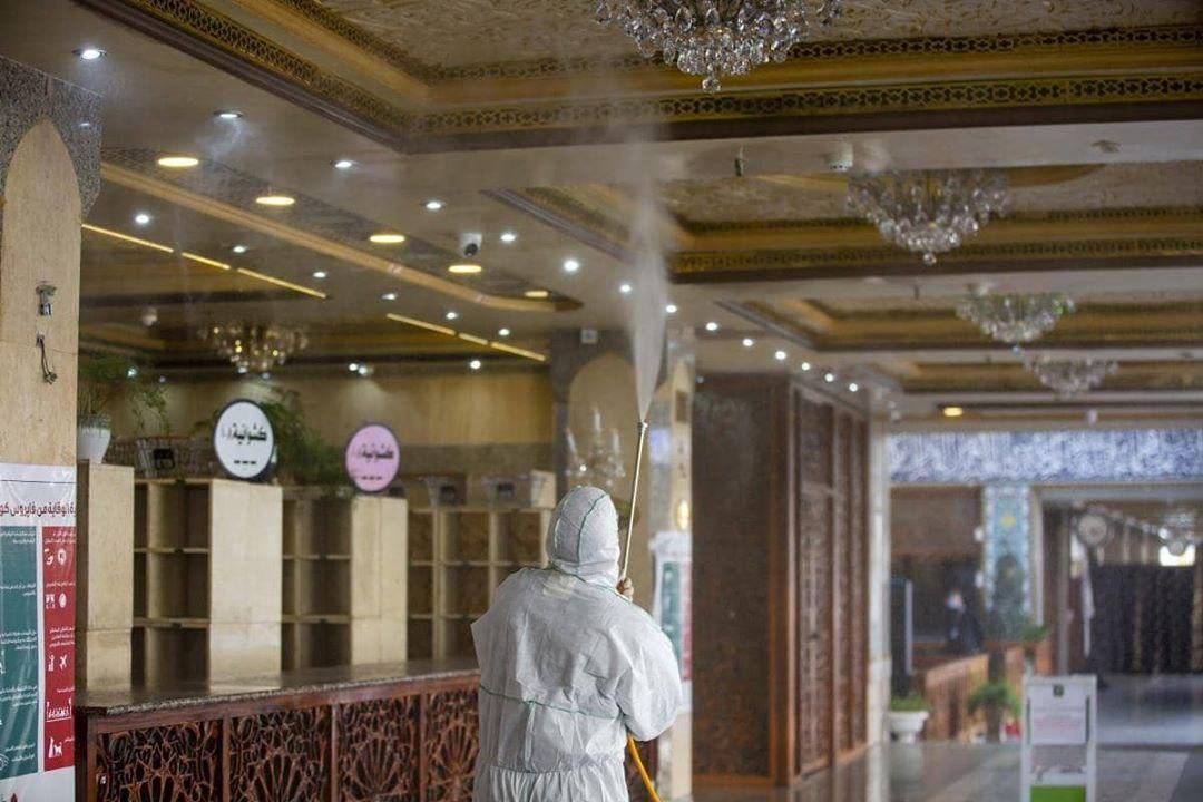 ضد عفونی اطراف حرم حضرت عباس (ع)