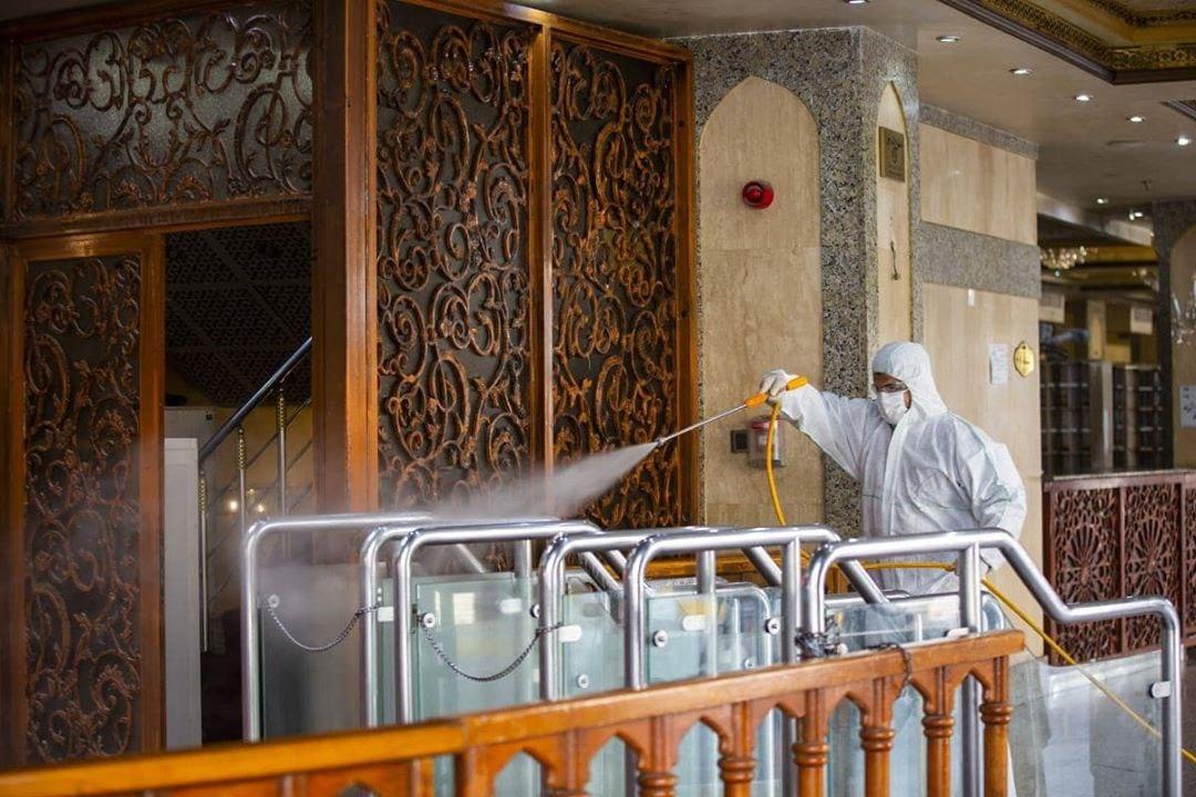 ضد عفونی اطراف حرم حضرت عباس (ع)