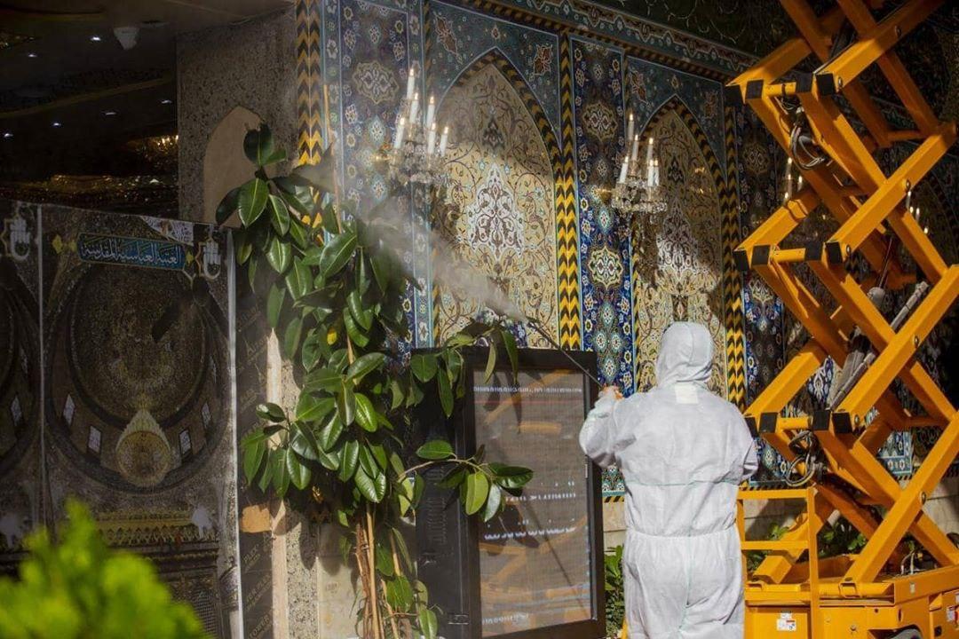 ضد عفونی اطراف حرم حضرت عباس (ع)