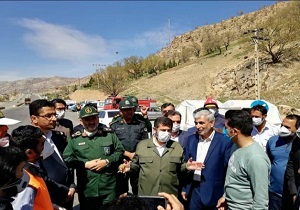 بازدید استاندار خوزستان از جاده ورودی استان در دهدز